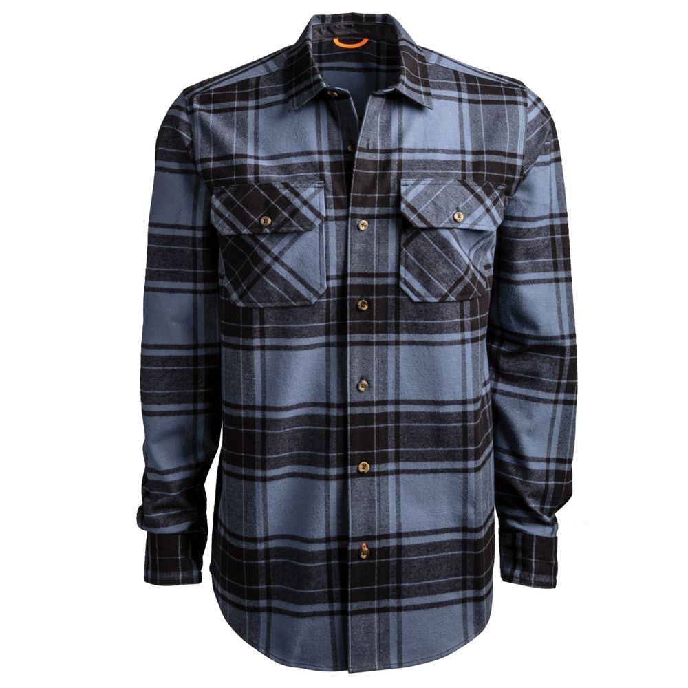 Camisa Timberland Argentina Hombre - Pro® Big & Tall Woodfort Heavyweight Flex Flannel Work - Azul M